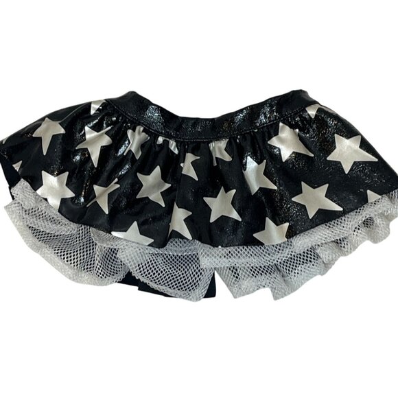 Build A Bear Teddy Skirt Starry Black Silver Mesh Outfit Costume Doll Clothes - Picture 1 of 9